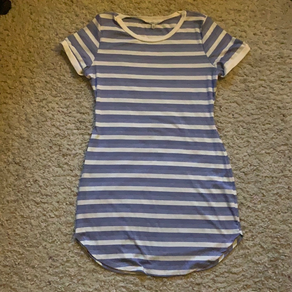 Blue and white stripped bodycon dress - Charlotte Russe - XL